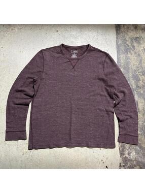 Vintage Y2K longsleeve burgundy Sonoma ribbed shirt
